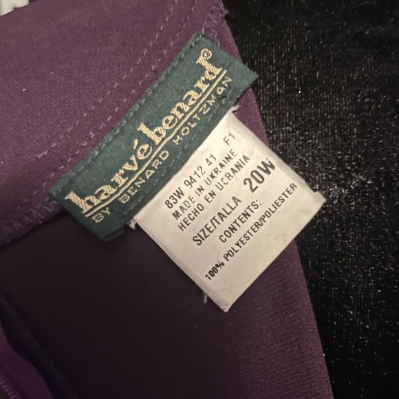HARVE BENARD VINTAGE PERFECT PLUM PURPLE ZIP UP LONG SLEEVE PLUS MIDI DRESS - Picture 9 of 10